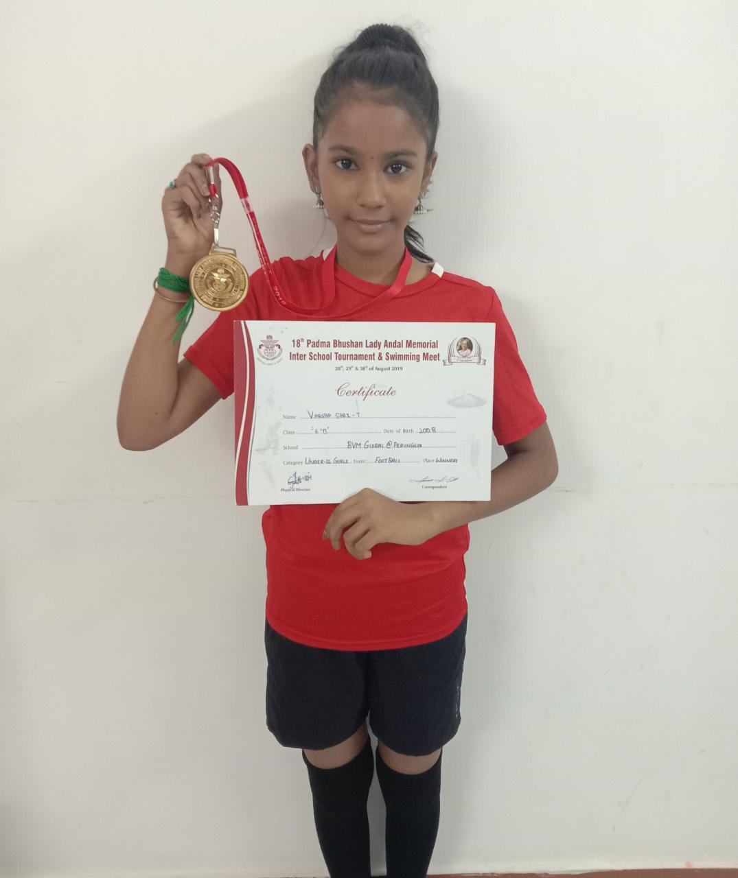 Winner in Football Tournament - Varshashri